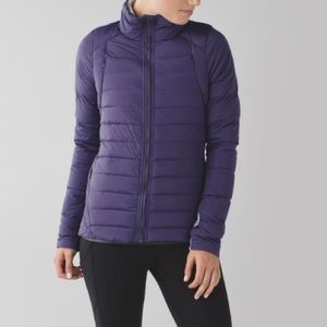 Lululemon Fluffed Up jacket purple nightfall size 6